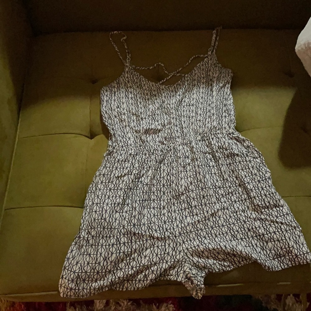 Blue and White Romper